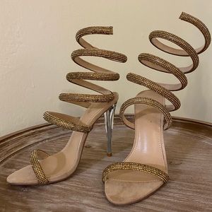 Shoe Dazzle Kenzy Spiral Heeled Sandal - Pre Loved